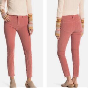 Free People Skinny Modern Mauve Pink Corduroy Pants OB823192 Size 29